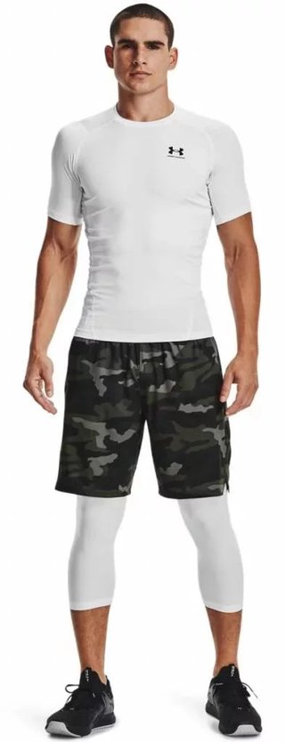 Under Armour HeatGear heren compressietop, wit