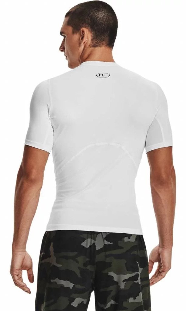 Under Armour HeatGear heren compressietop, wit