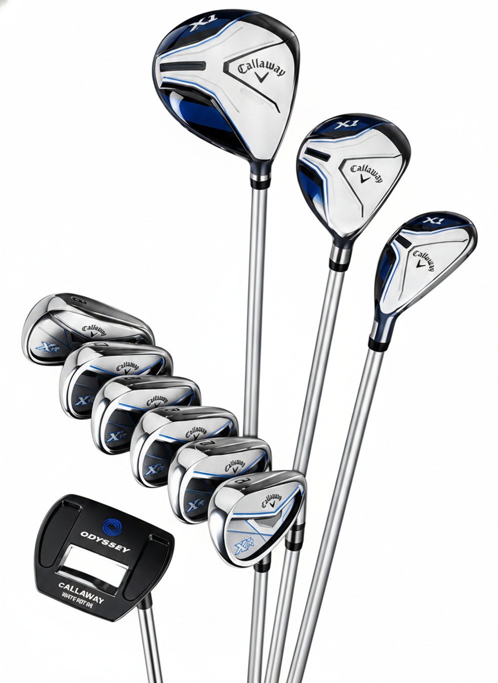 Callaway XT 26 11PC junior golfset, staal/grafiet, blauw/wit