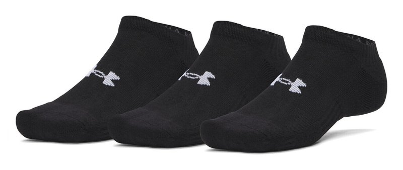 Under Armour Performance Cotton unisex sokken (3pack), ultimate black/white