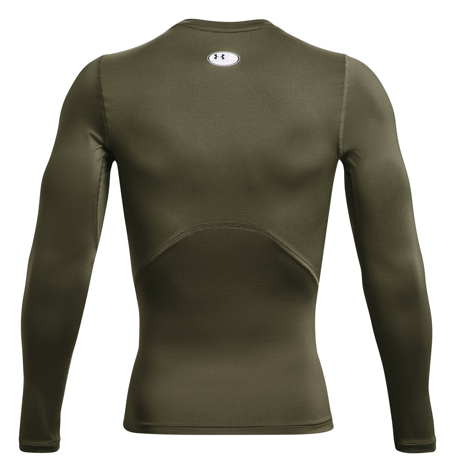 Under Armour HeatGear heren compressie shirt met lange mouwen, marine OD green/wit