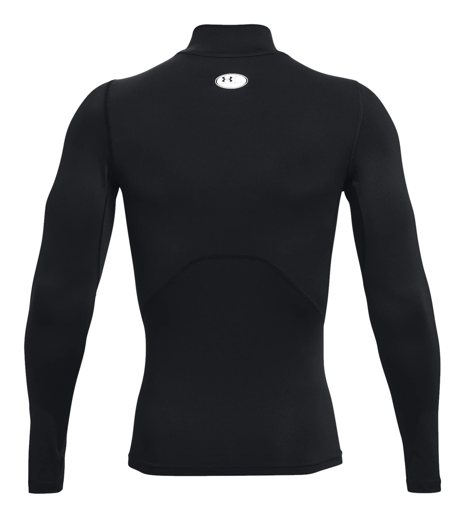 Under Armour HeatGear Comp Mock heren compressie shirt met lange mouwen, zwart/wit