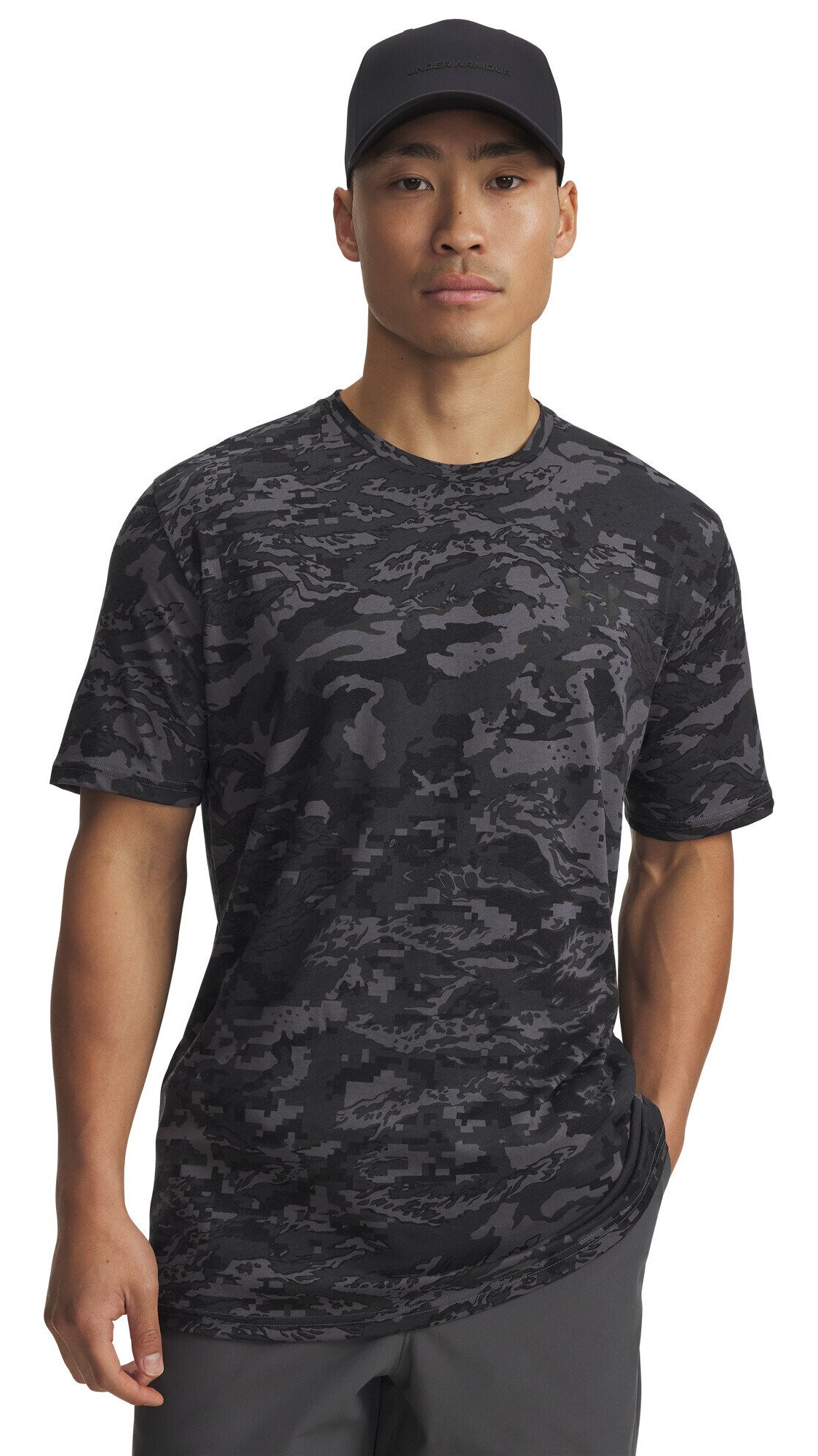 Under Armour ABC Camo SS heren t-shirt, castlerock
