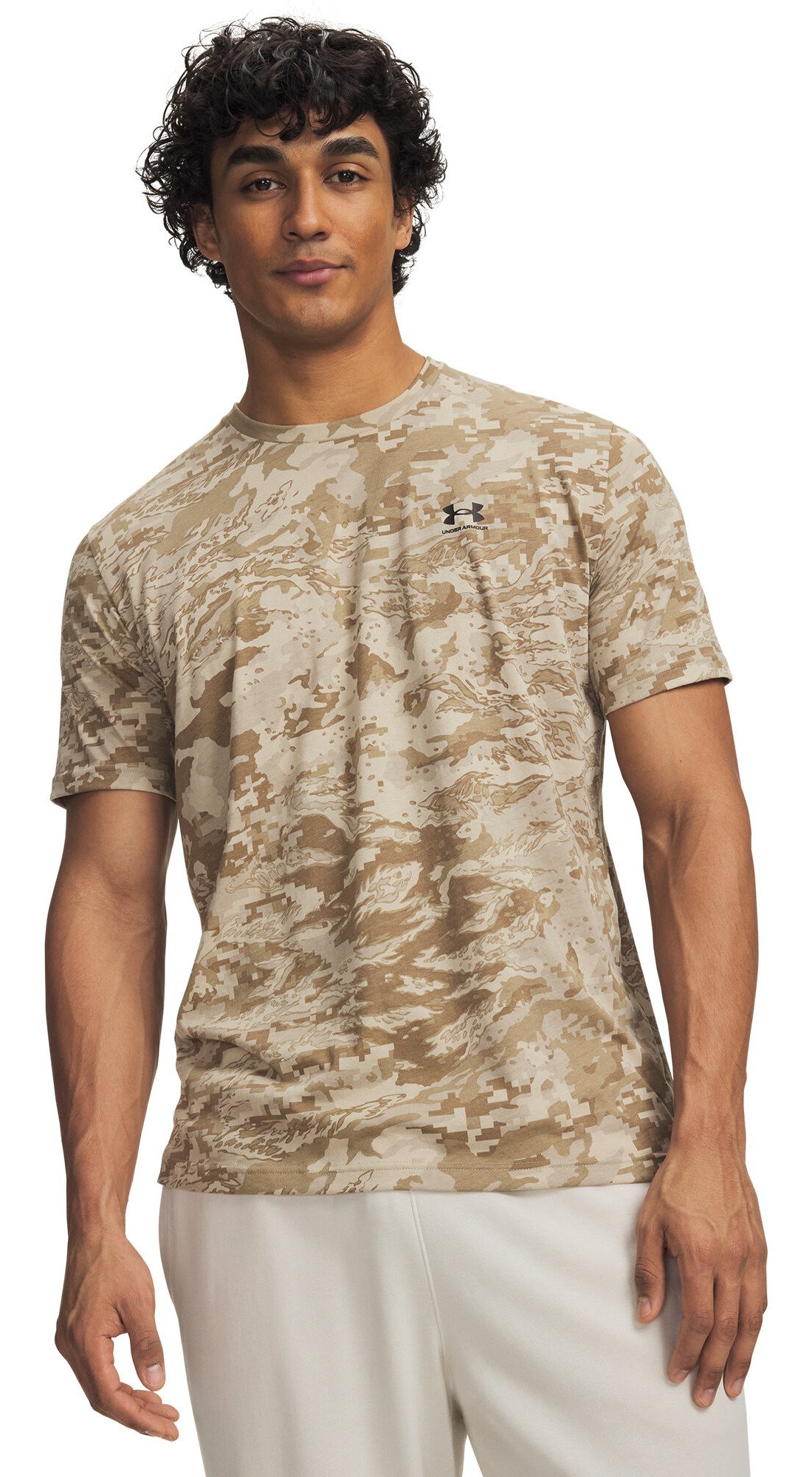 Under Armour ABC Camo SS heren t-shirt, city khaki/zwart