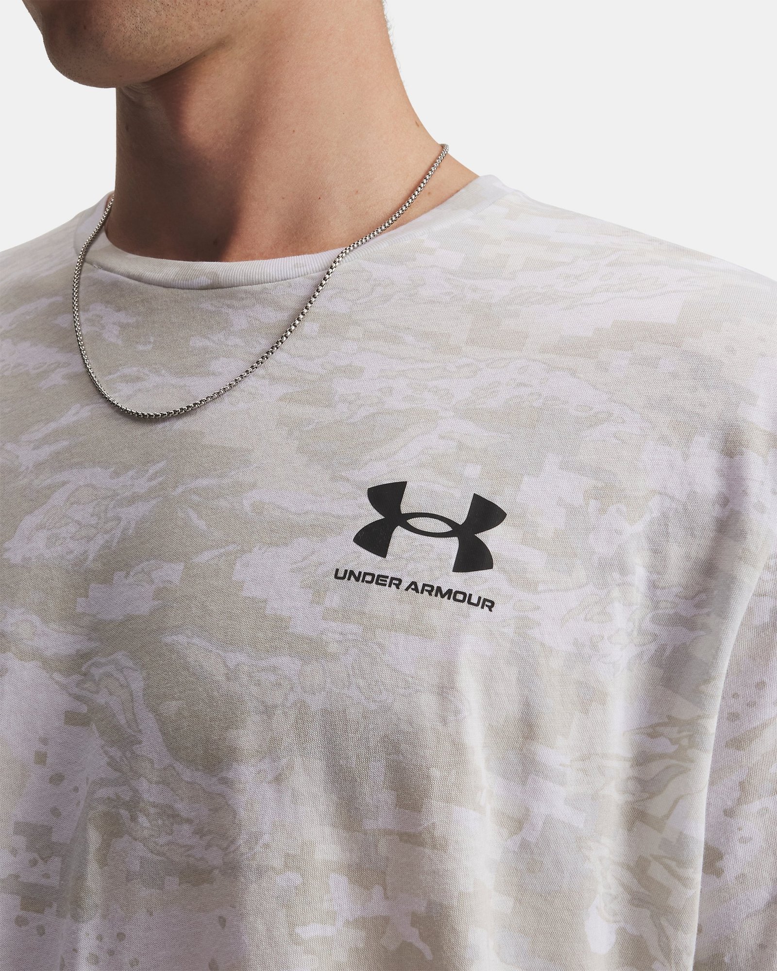 Under Armour ABC Camo SS heren t-shirt, wit/zwart
