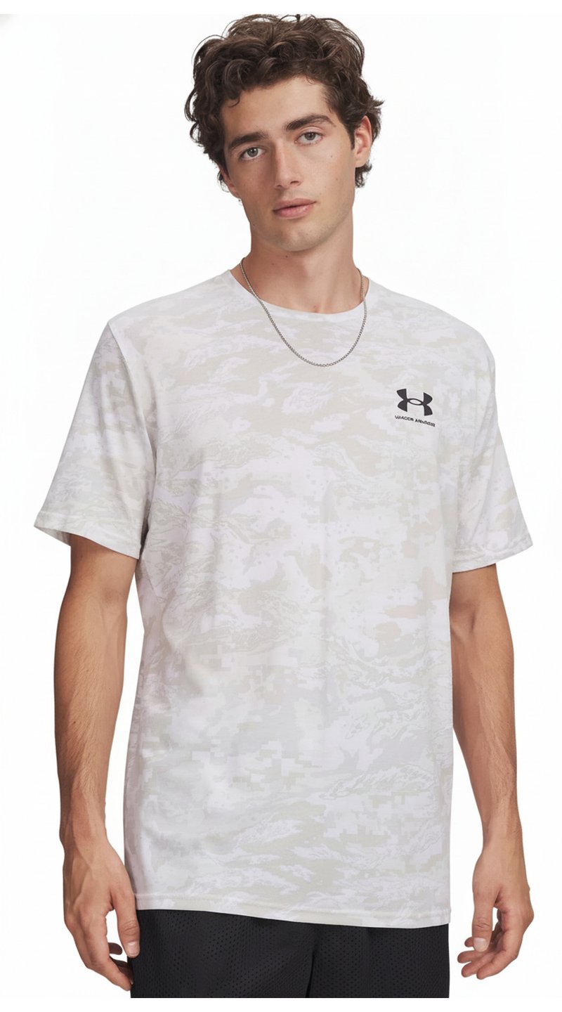 Under Armour ABC Camo SS heren t-shirt, wit/zwart