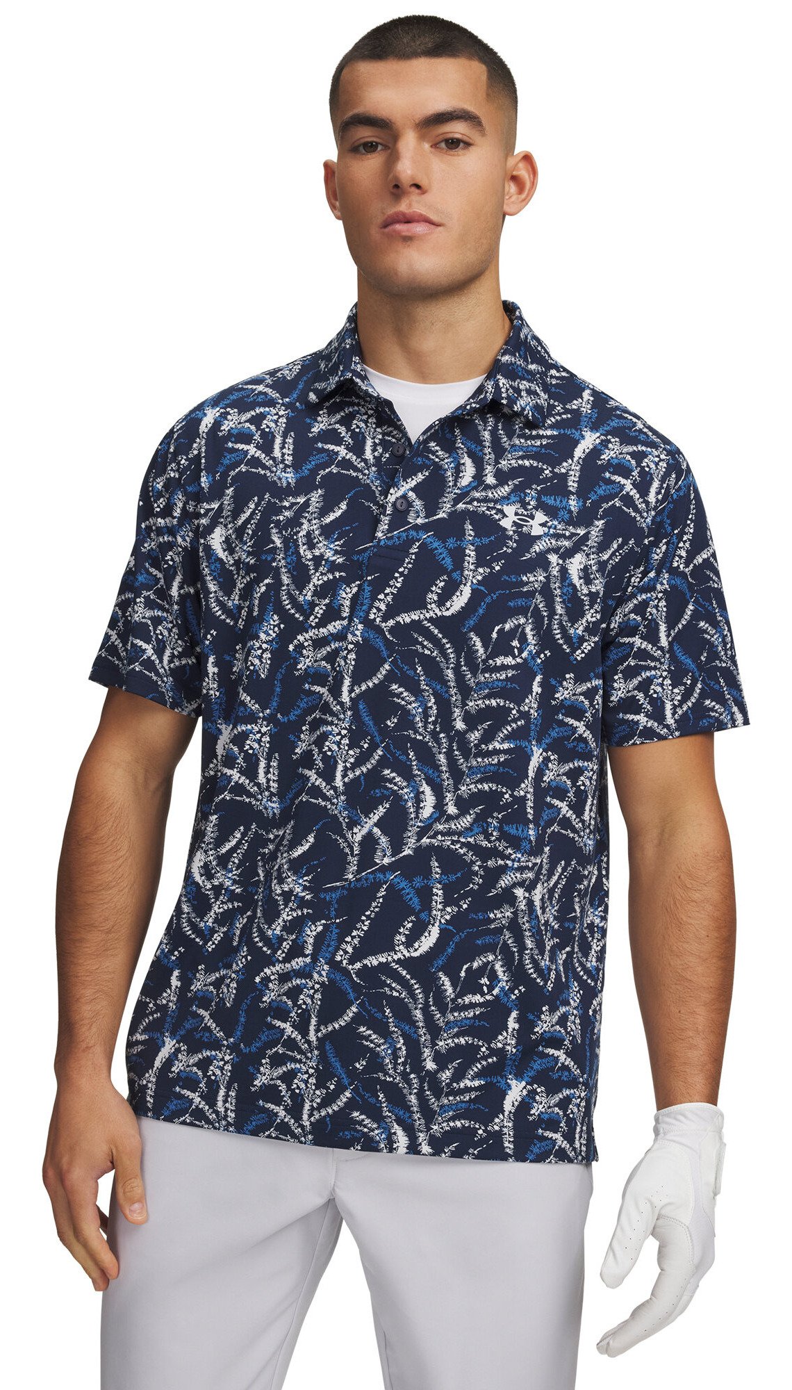 Under Armour Playoff 3.0 Printed heren polo, midnight blue