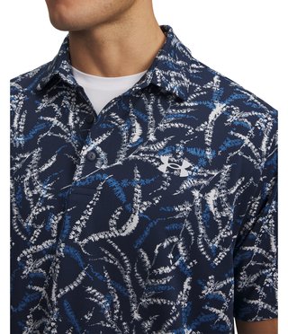 Under Armour Playoff 3.0 Printed heren polo, midnight blue