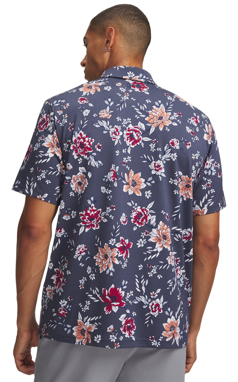 Under Armour Matchplay Printed heren polo, downpour gray