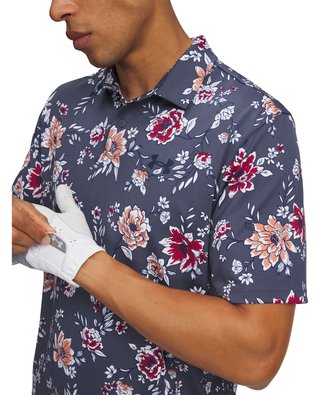 Under Armour Matchplay Printed heren polo, downpour gray