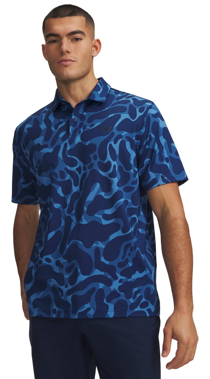 Under Armour Matchplay Printed heren polo, aegean blue