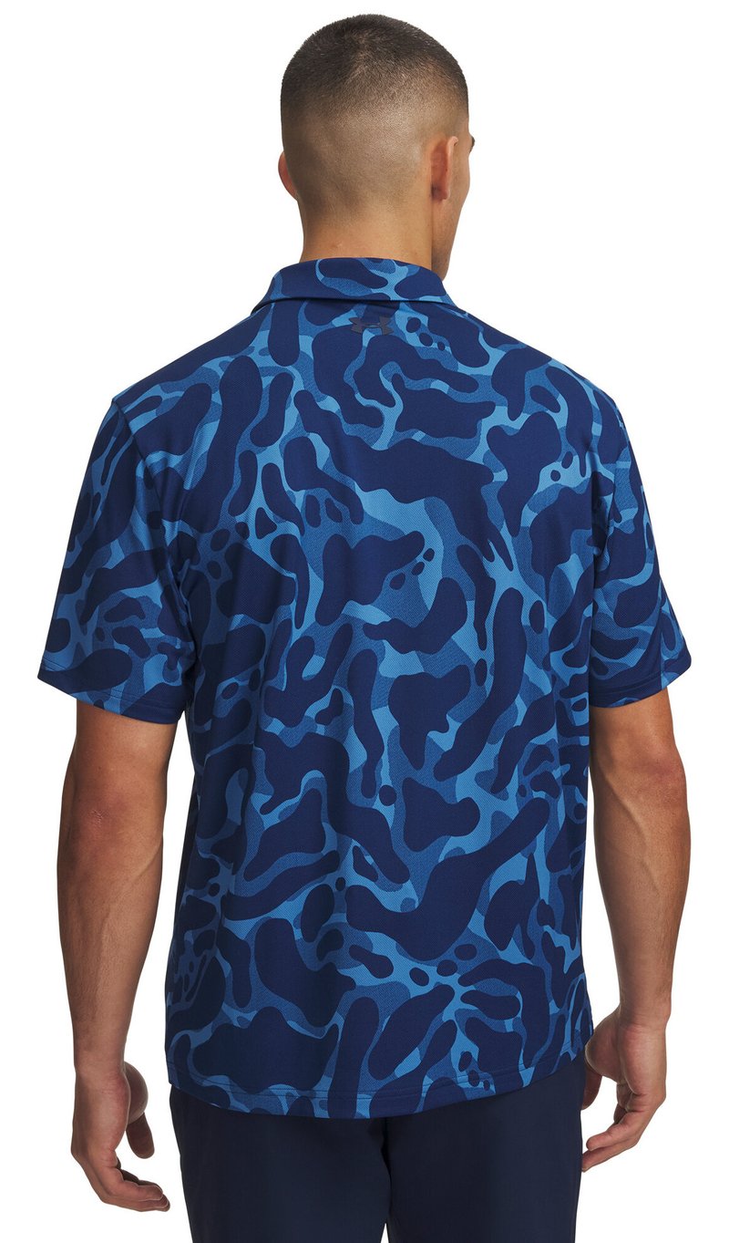 Under Armour Matchplay Printed heren polo, aegean blue
