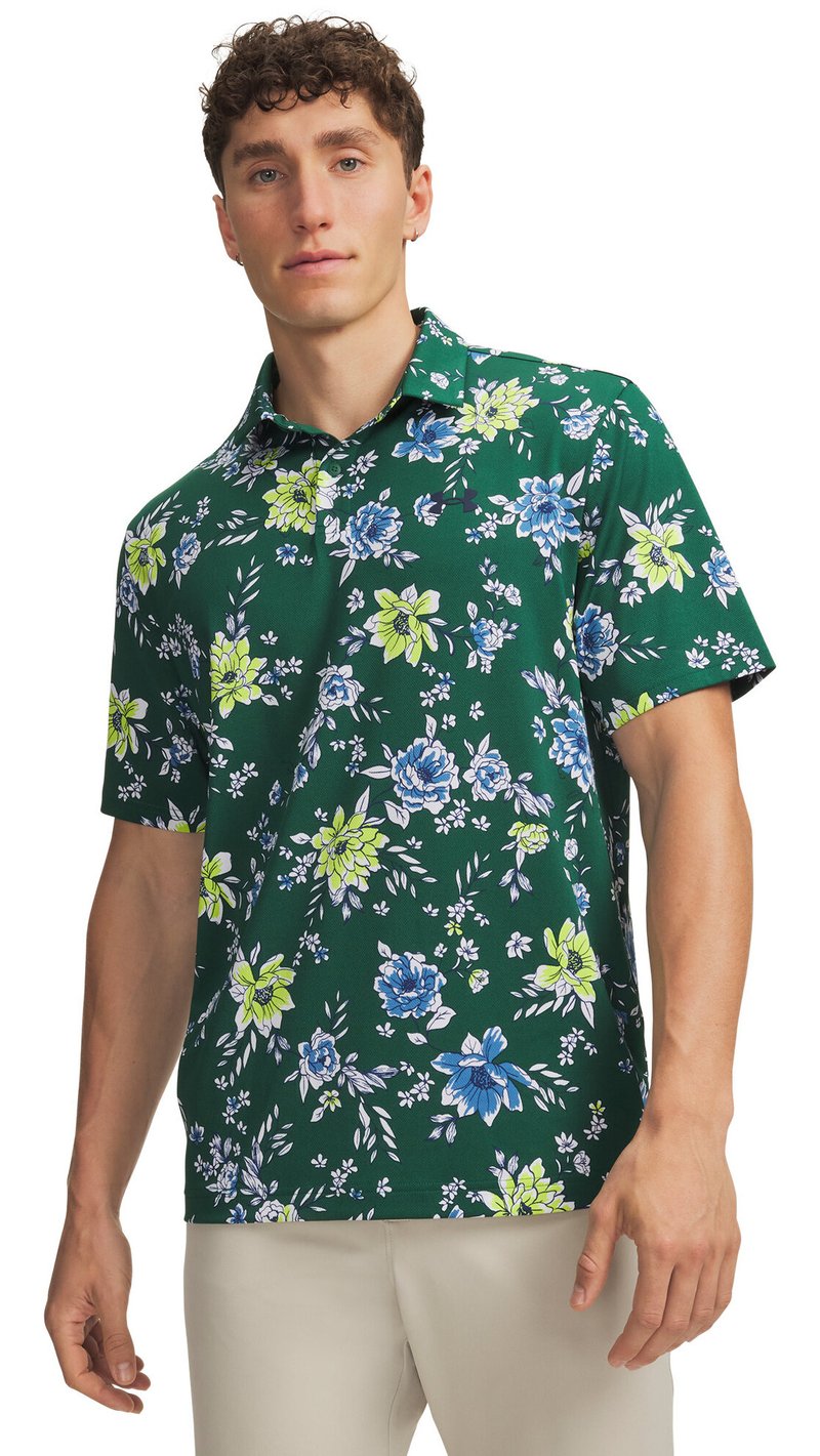 Under Armour Matchplay Printed heren polo, campus ivy