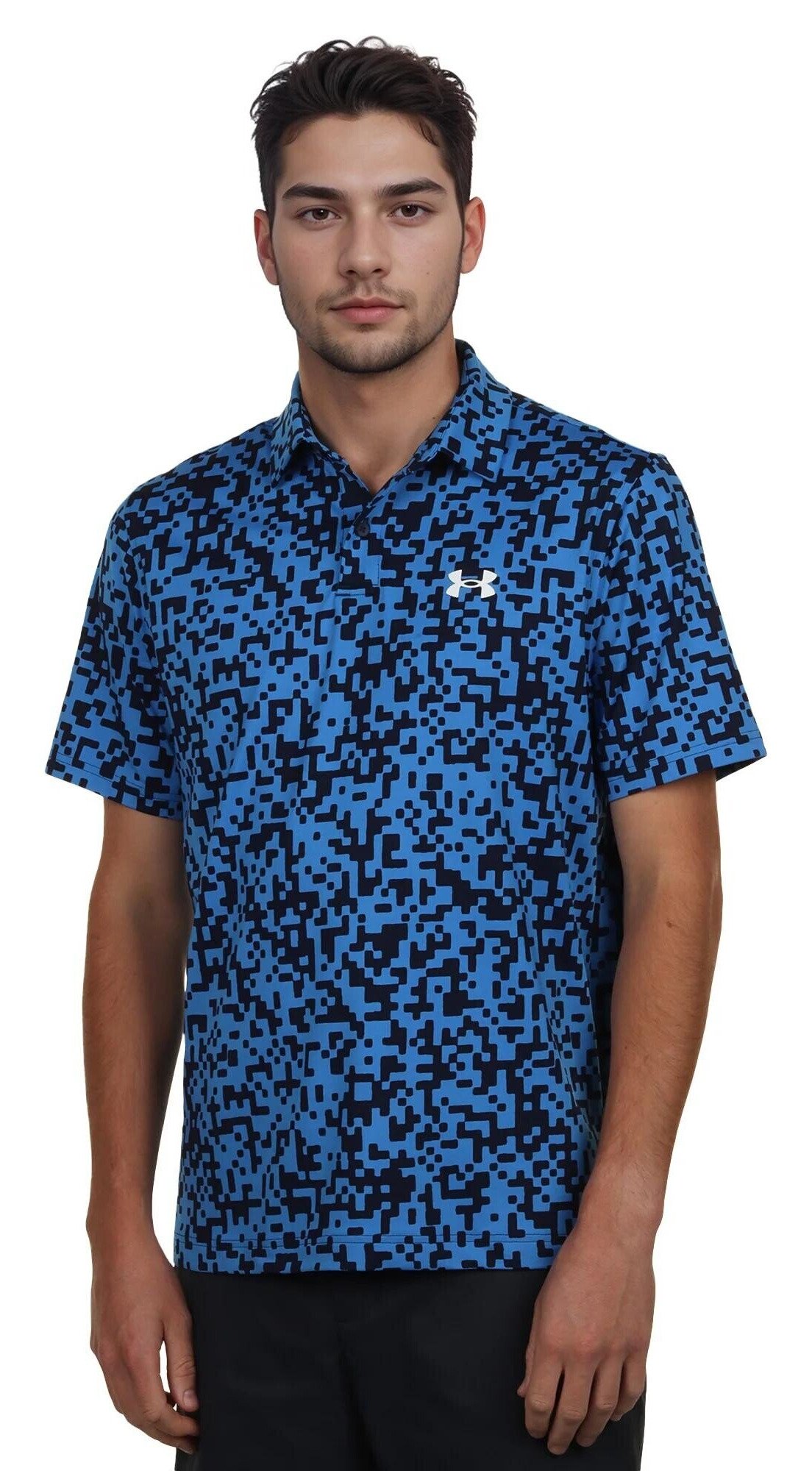 Under Armour T2G Printed heren polo, blue atlantis