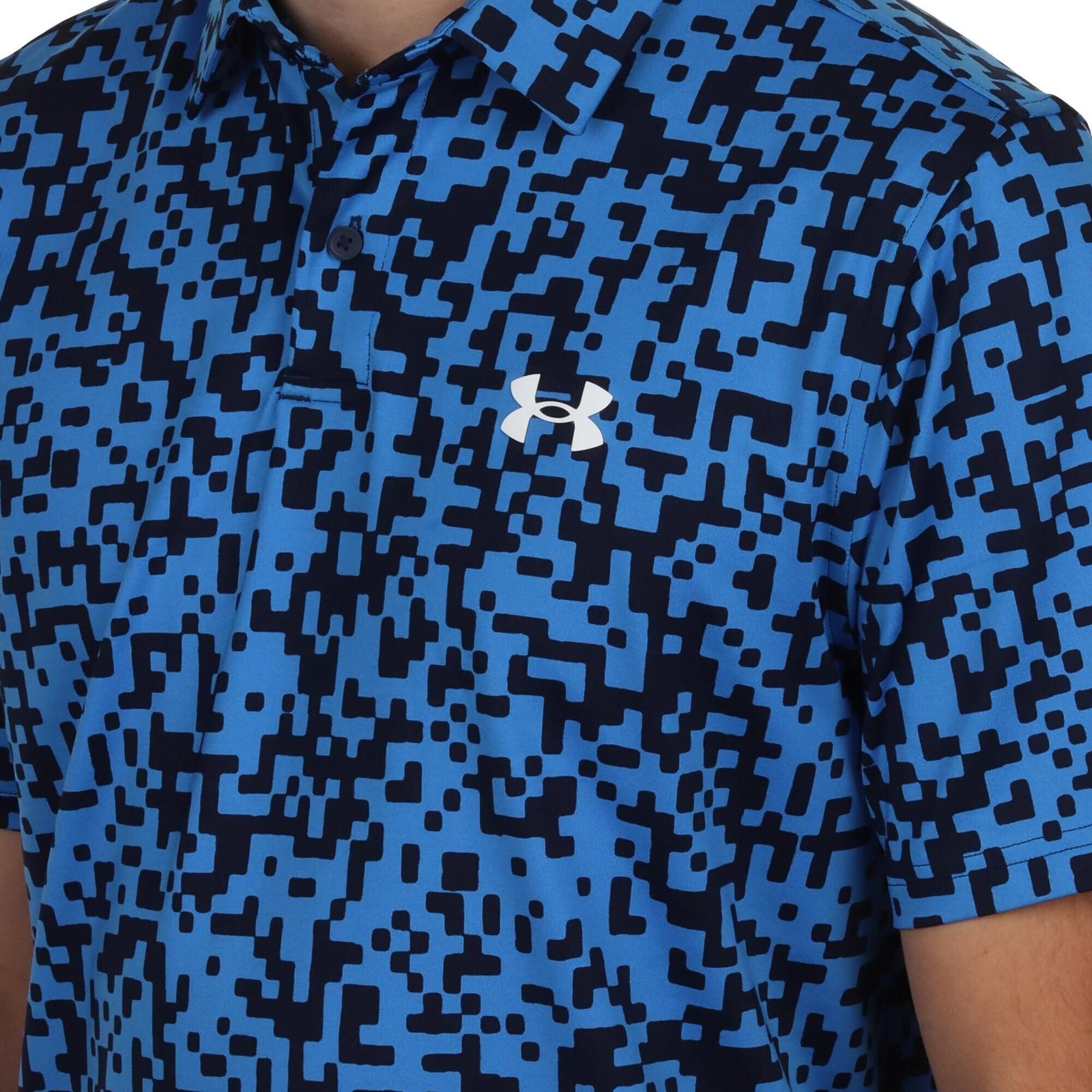 Under Armour T2G Printed heren polo, blue atlantis
