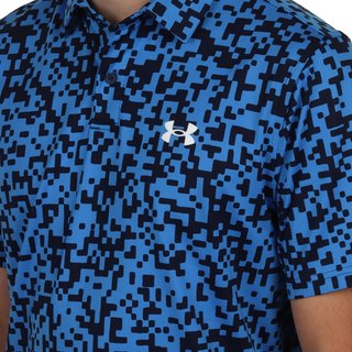Under Armour T2G Printed heren polo, blue atlantis