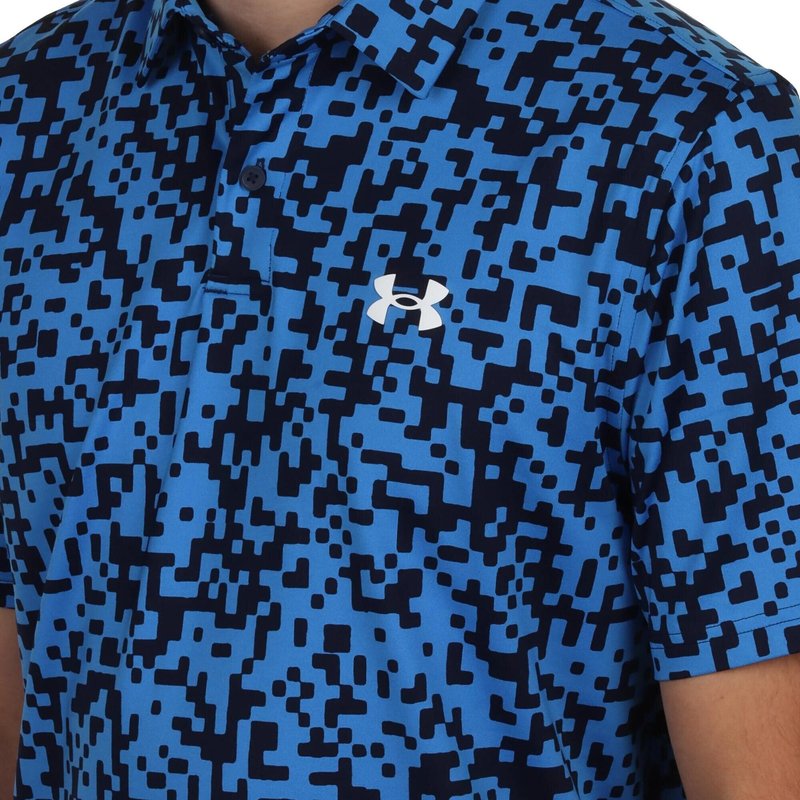 Under Armour T2G Printed heren polo, blue atlantis