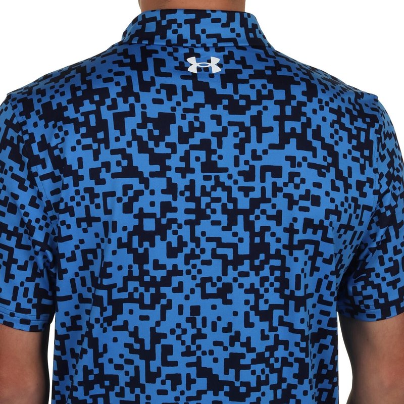 Under Armour T2G Printed heren polo, blue atlantis