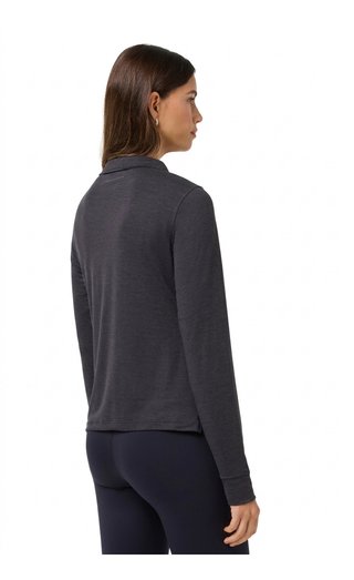 Travis Mathew Skyloft Light Zip longsleeve dames polo, heather black