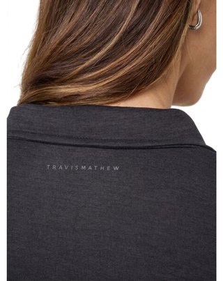 Travis Mathew Skyloft Light Zip longsleeve dames polo, heather black