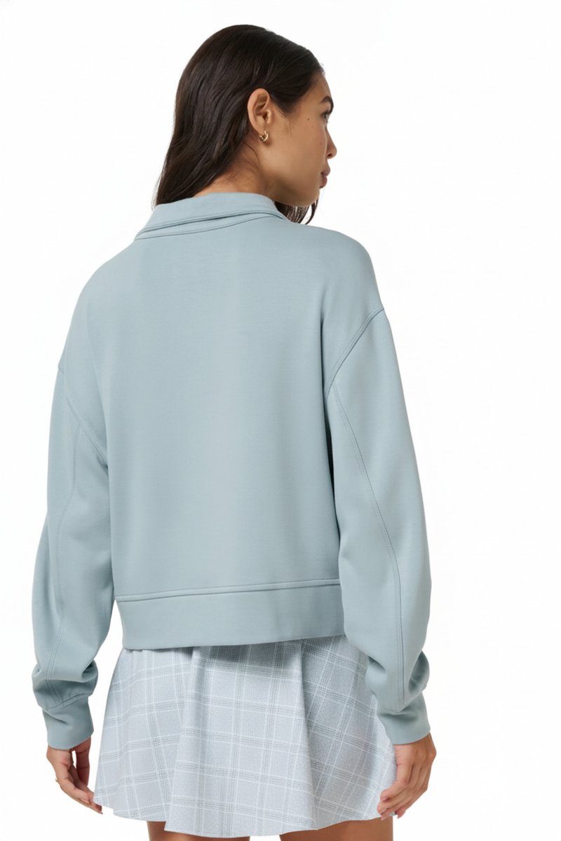 Travis Mathew Skyloft Soft Half Zip Pullover dames sweater, slate