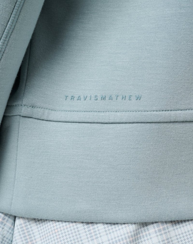Travis Mathew Skyloft Soft Half Zip Pullover dames sweater, slate