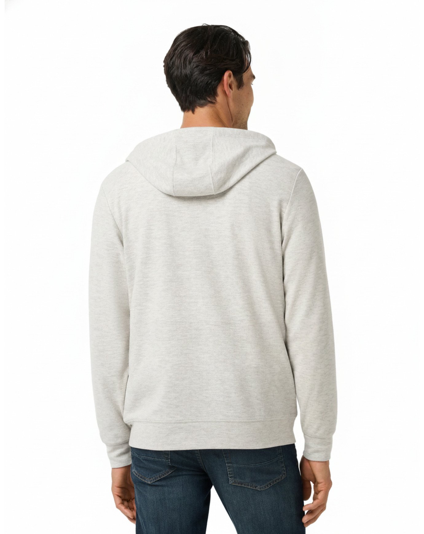 Travis Mathew Cloud Sweater Full Zip heren hoodie sweater, heather grey