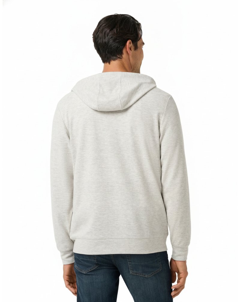 Travis Mathew Cloud Sweater Full Zip heren hoodie sweater, heather grey