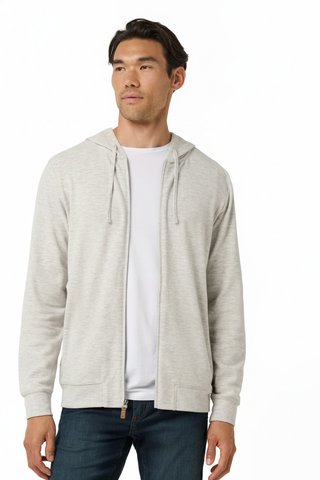 Travis Mathew Cloud Sweater Full Zip heren hoodie sweater, heather grey