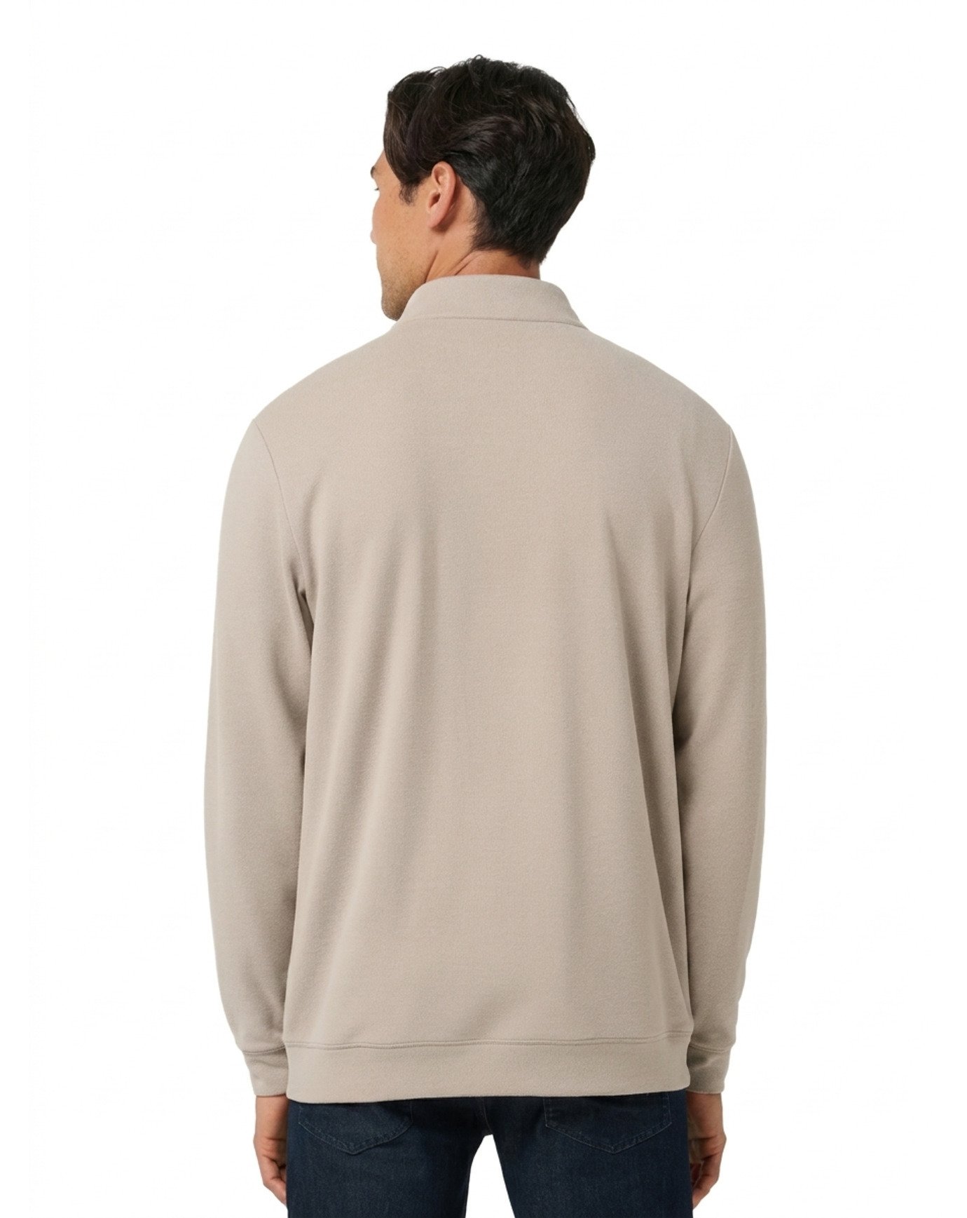 Travis Mathew Cloud heren trui 1/4 zip, heather roasted cashew