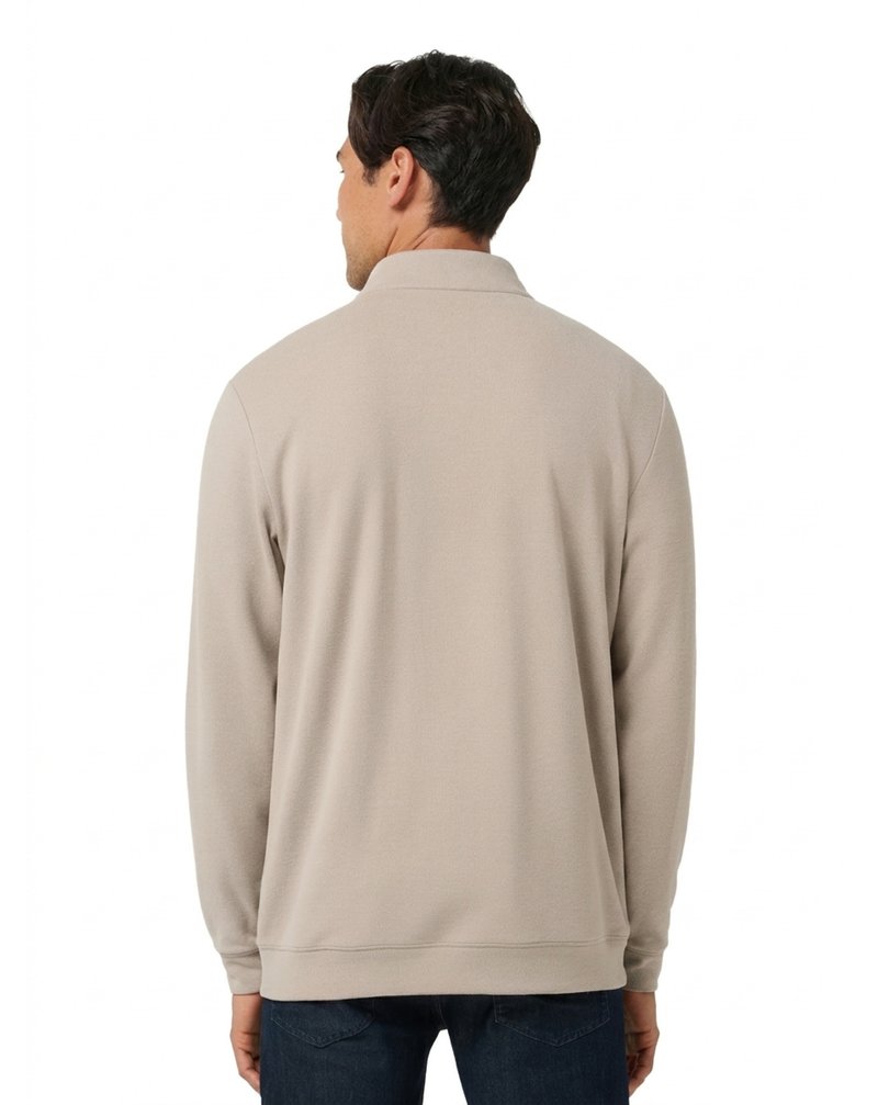 Travis Mathew Cloud heren trui 1/4 zip, heather roasted cashew