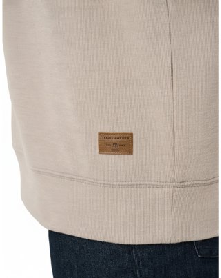 Travis Mathew Cloud heren trui 1/4 zip, heather roasted cashew