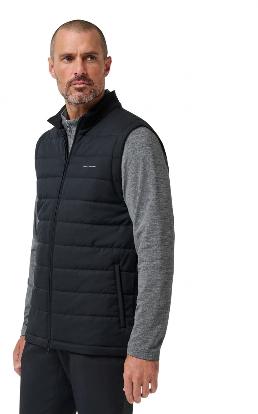 Travis Mathew Point Of Sail heren vest, zwart