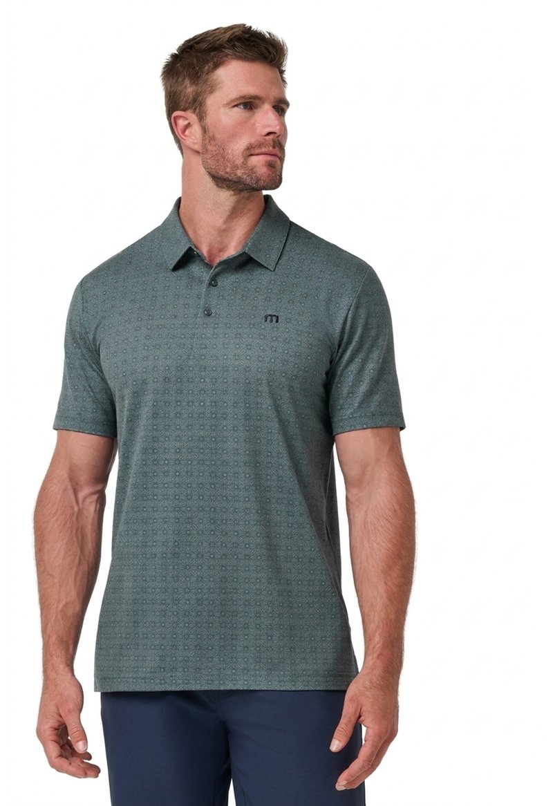 Travis Mathew Featherweight Trophy Ready heren polo, balsam green