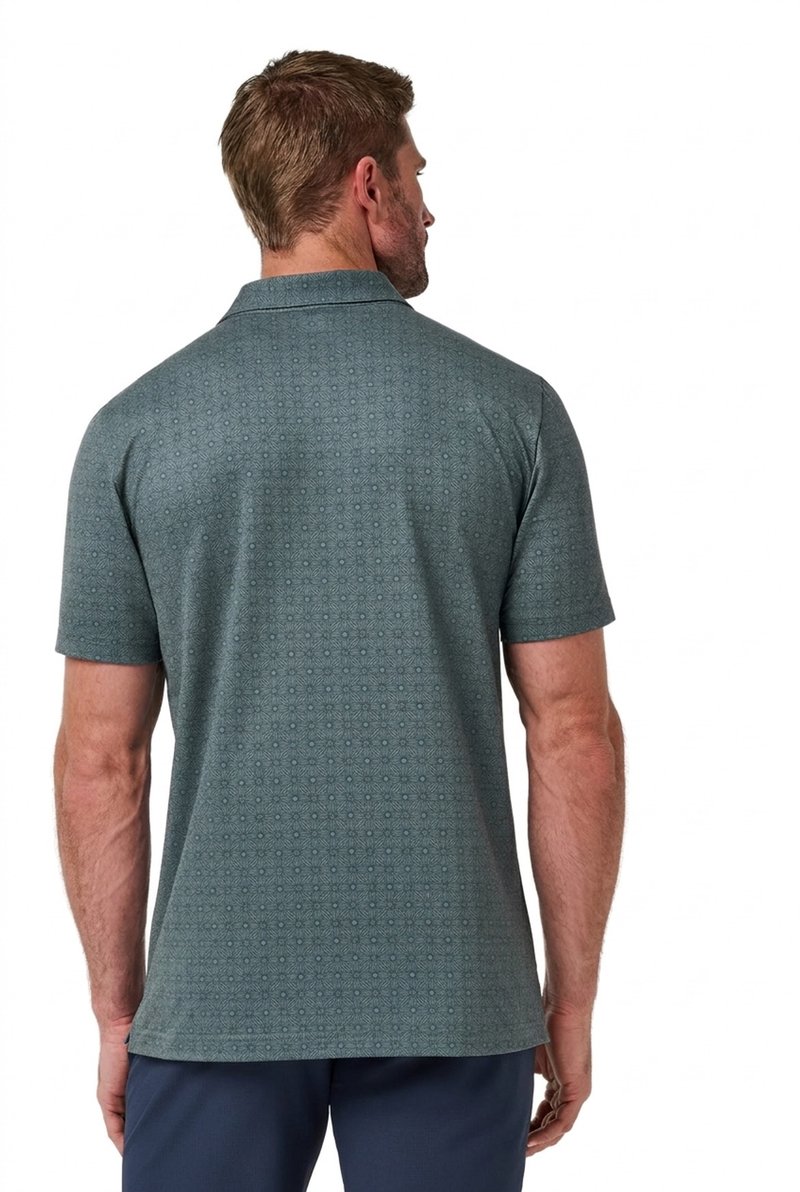 Travis Mathew Featherweight Trophy Ready heren polo, balsam green