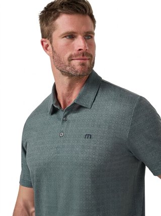 Travis Mathew Featherweight Trophy Ready heren polo, balsam green