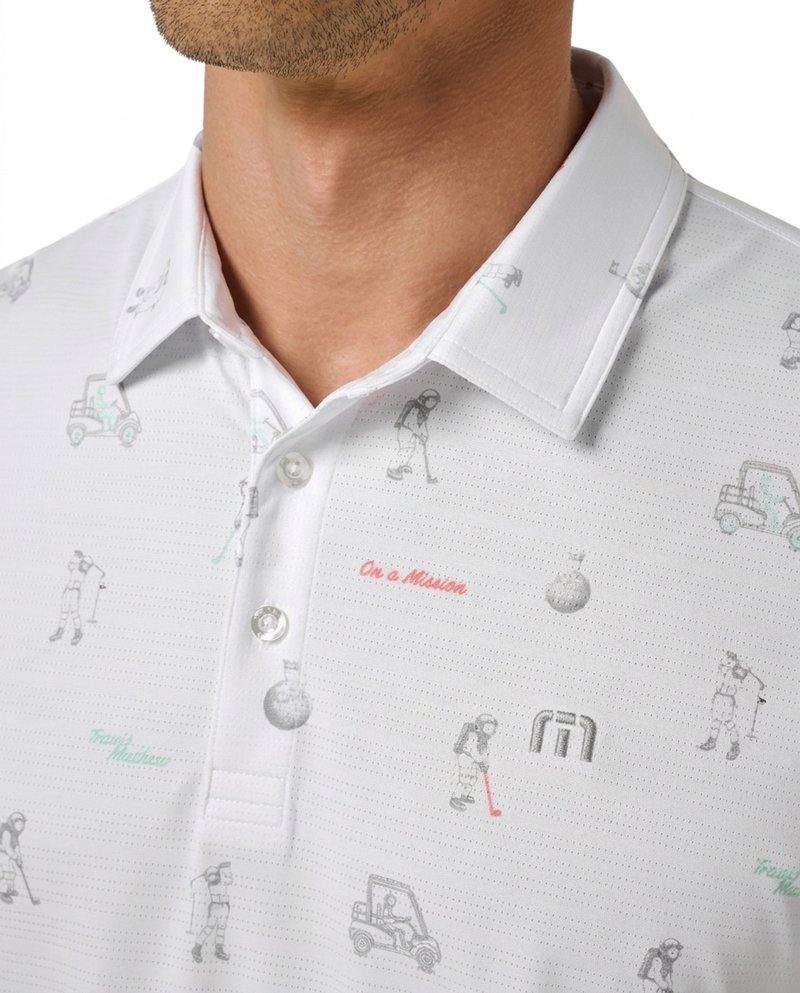 Travis Mathew On A Mission heren polo, wit