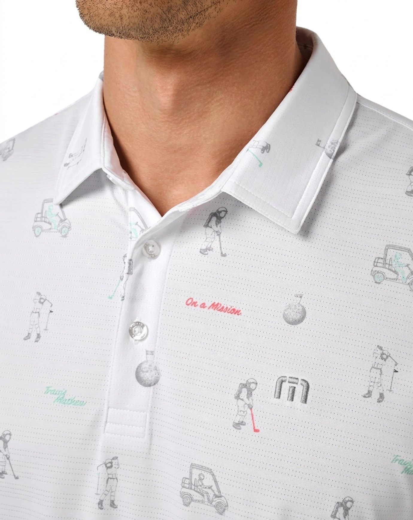 Travis Mathew On A Mission heren polo, wit