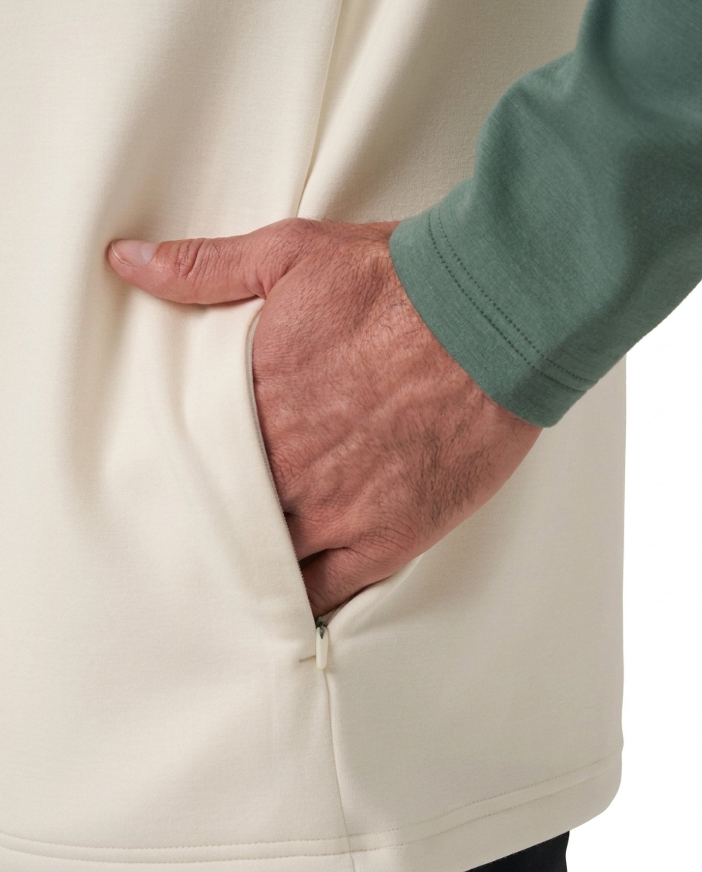 Travis Mathew Fibercloud Color Block Quarter Zip, balsam green