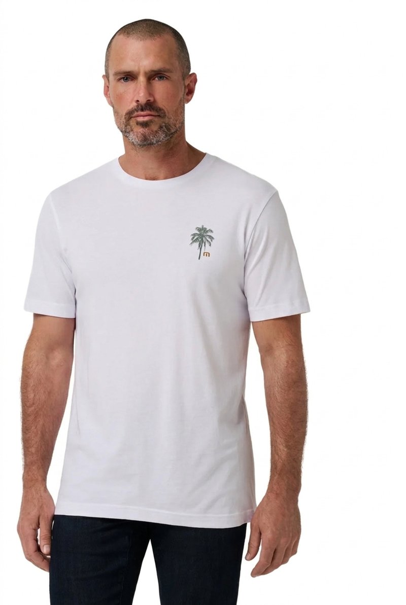 Travis Mathew Horizon Hideaway heren T-shirt, wit