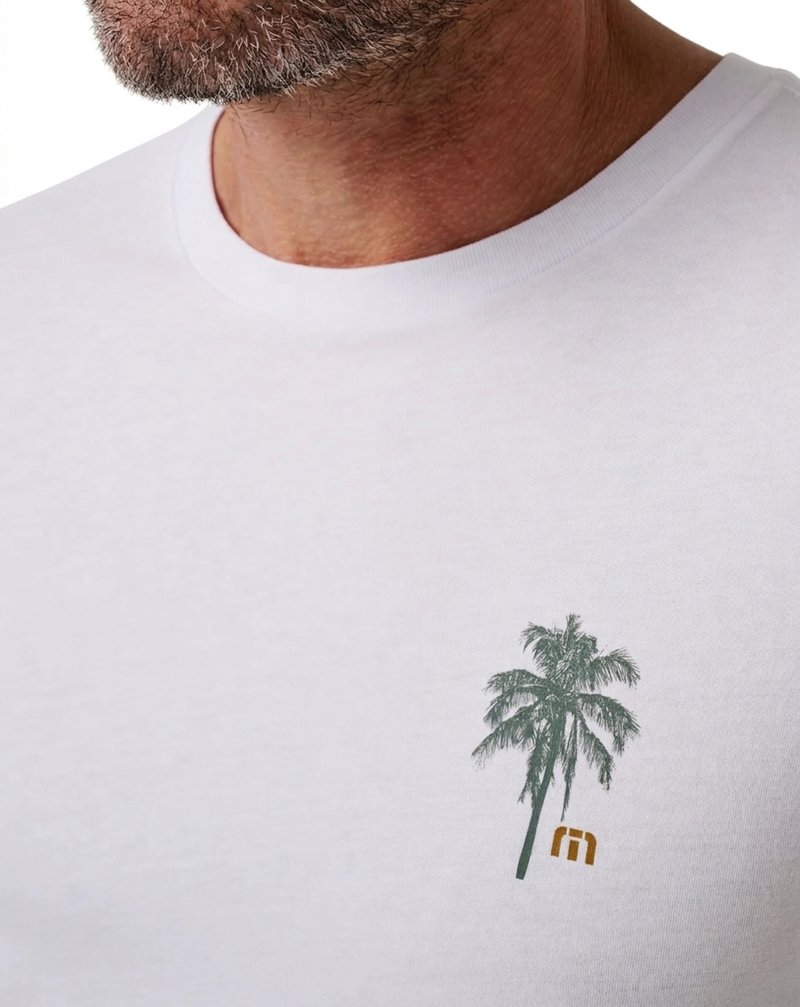 Travis Mathew Horizon Hideaway heren T-shirt, wit