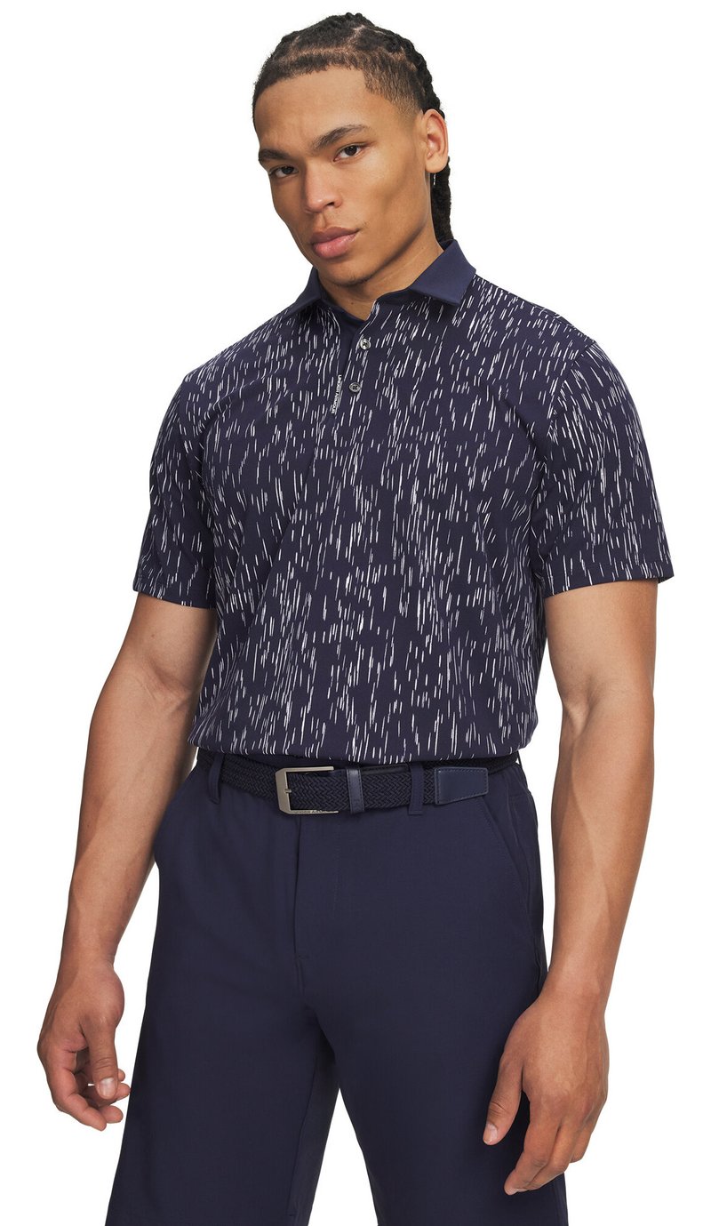 Under Armour ArmourDry Printed heren polo, midnight navy/wit