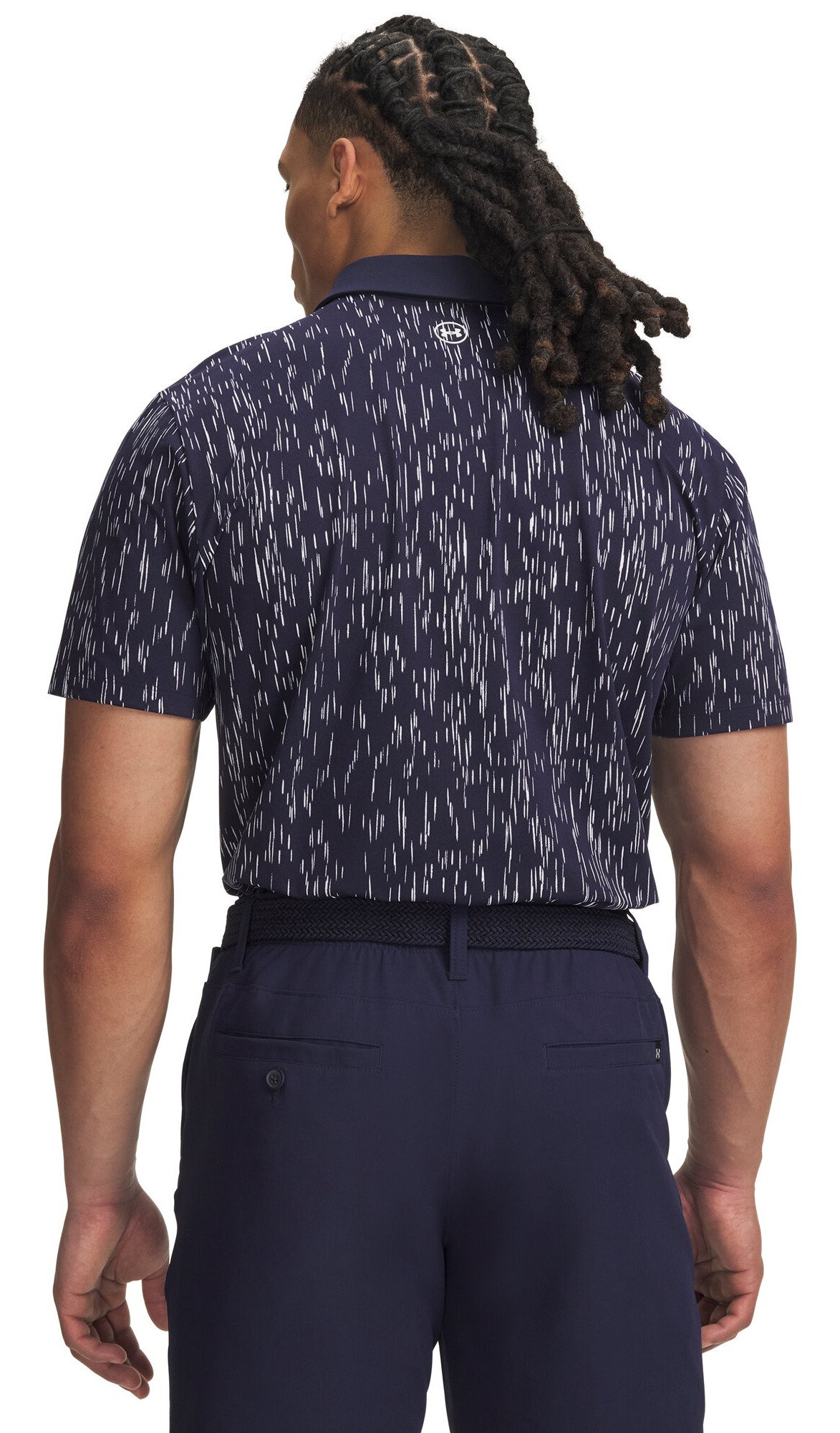 Under Armour ArmourDry Printed heren polo, midnight navy/wit