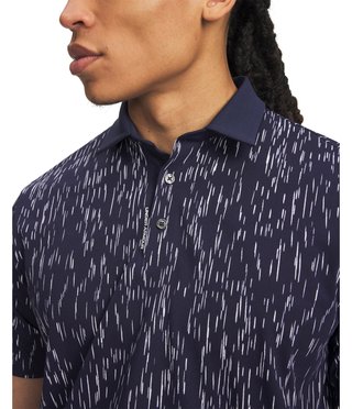 Under Armour ArmourDry Printed heren polo, midnight navy/wit