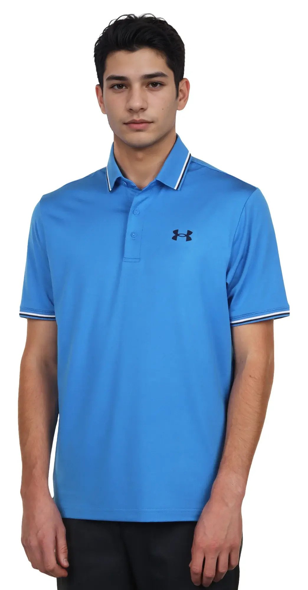 Under Armour Playoff 3.0 Rib heren polo, blue atlantis