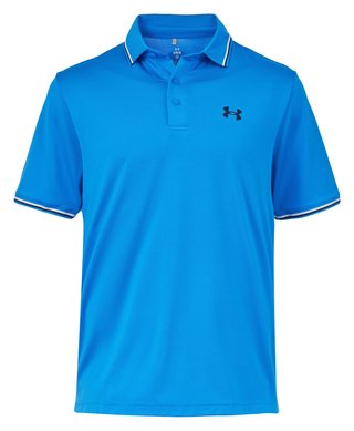 Under Armour Playoff 3.0 Rib heren polo, blue atlantis