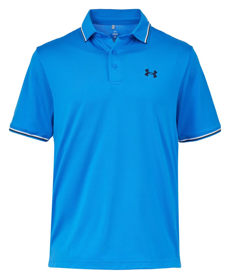 Under Armour Playoff 3.0 Rib heren polo, blue atlantis