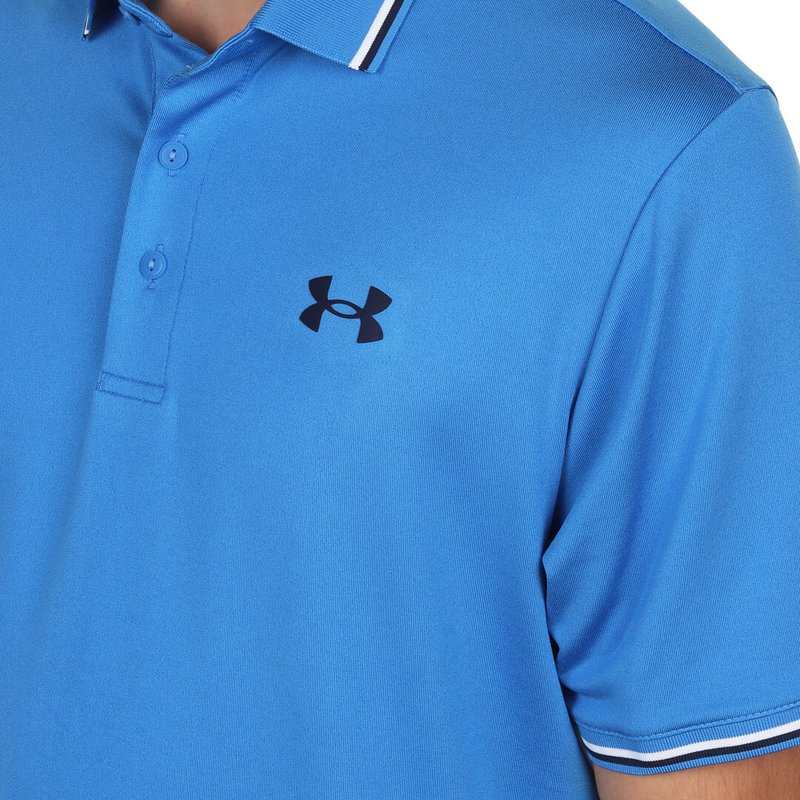 Under Armour Playoff 3.0 Rib heren polo, blue atlantis
