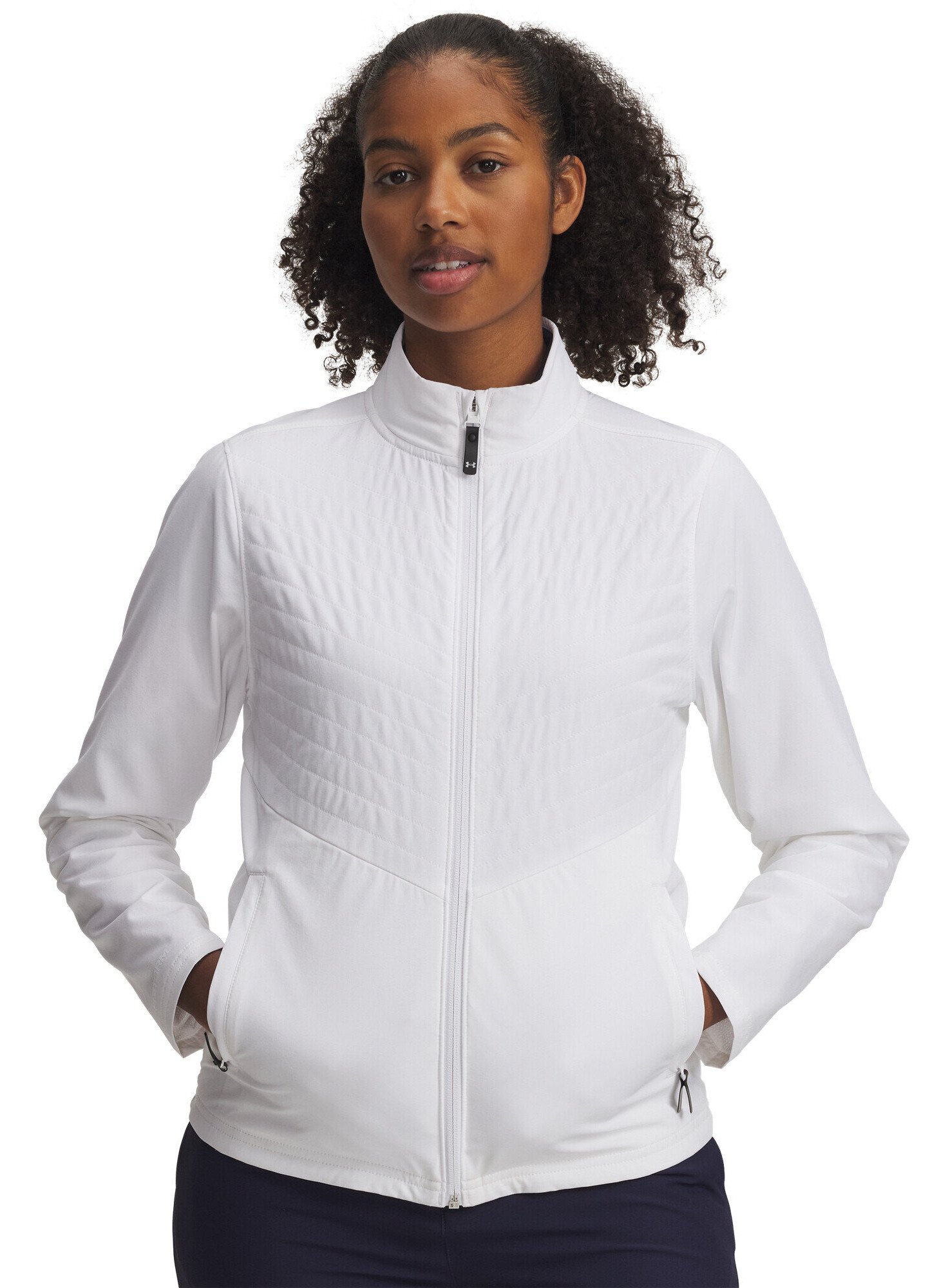 Under Armour Drive Pro FZ dames jack, wit/zwart