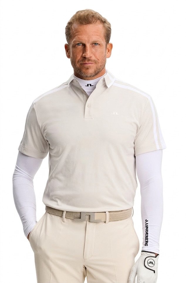 J.Lindeberg Bozak heren polo, moonbeam